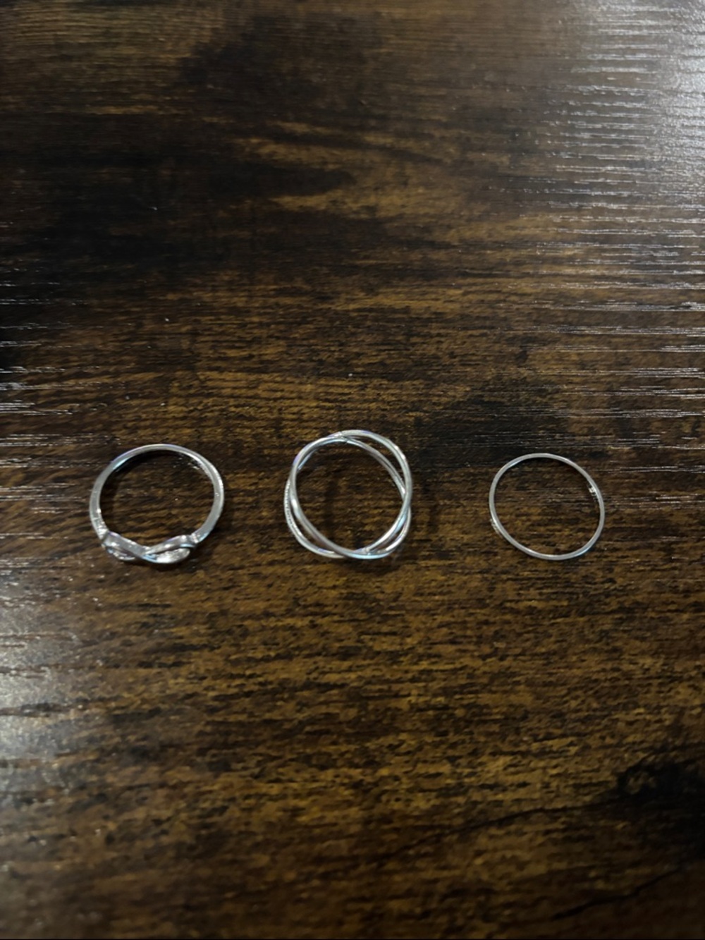 Faux Silver Stackable Knot & Twisted Rings - Silver